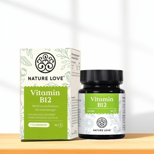 「全场满300包邮」德国发货Nature love纯素维生素B12 90粒27g