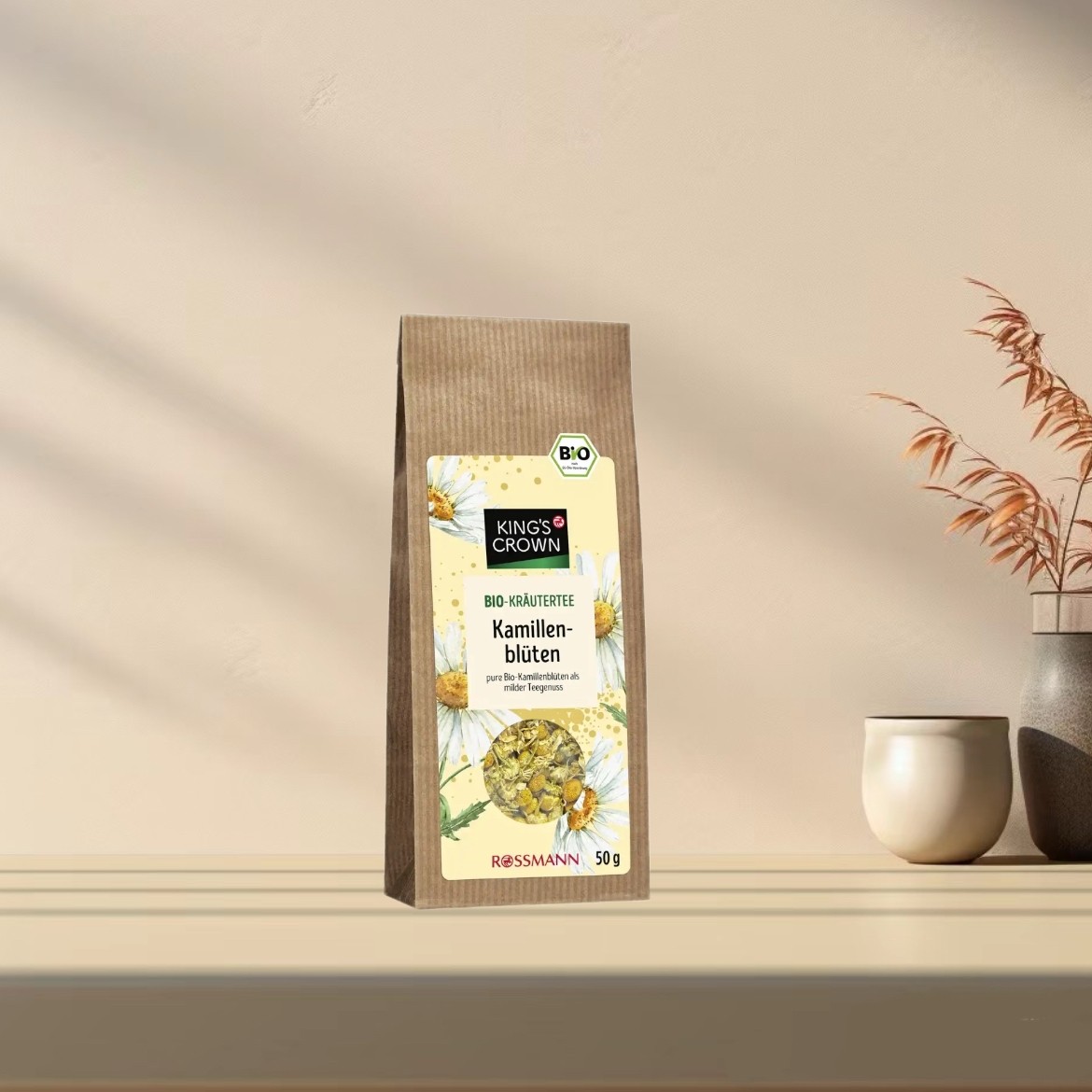 「全场满300包邮」德国发货Kings Crown有机洋甘菊草本茶50g,茶,代用/花草茶,淘宝优惠券,粉丝福利购,淘宝优惠卷