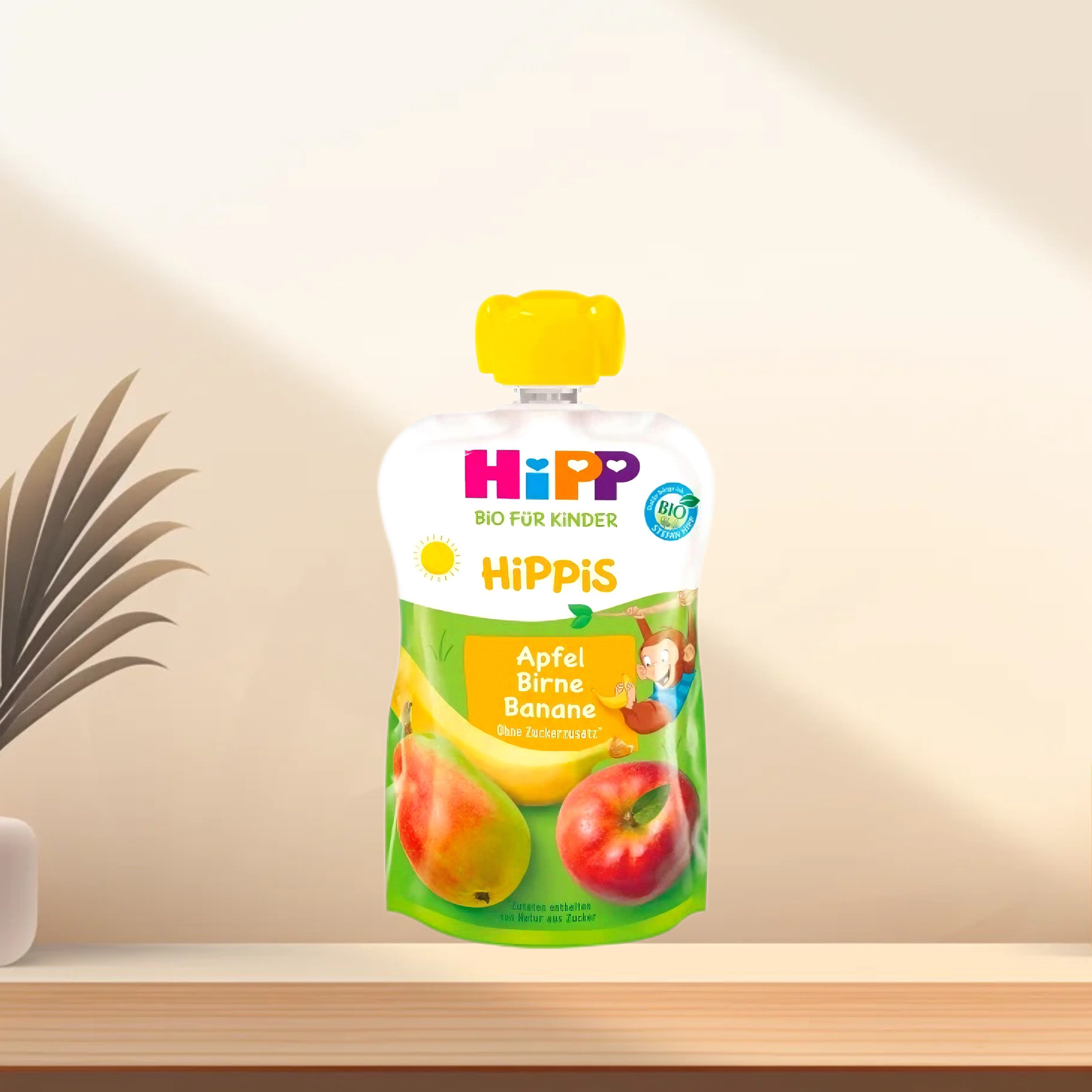 「300包邮」德国发货hipp喜宝1岁+有机苹果梨香蕉果泥吸吸乐100g