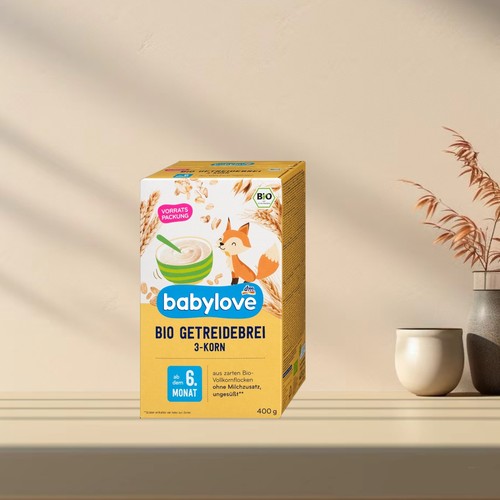 「全场满300包邮」德国发货babylove6个月+有机三谷粉米糊400g