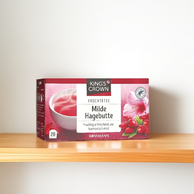 「全场300包邮」德国发货king's crown蔷薇果茶60g