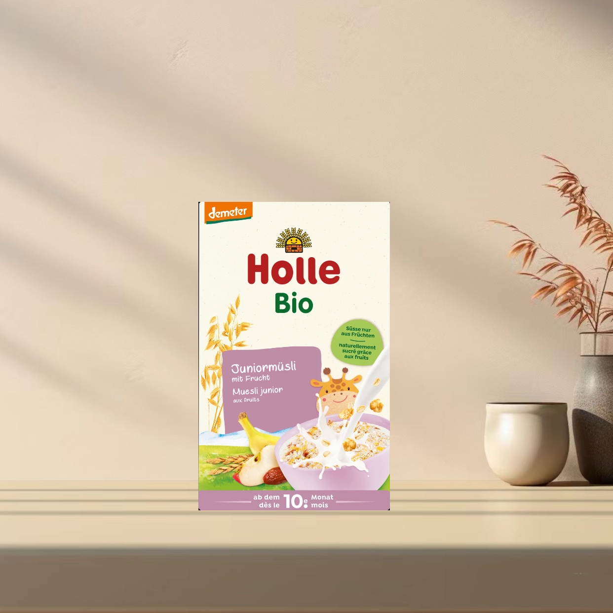 「全场满300包邮」德国发货holle10个月+有机demeter水果燕麦250g