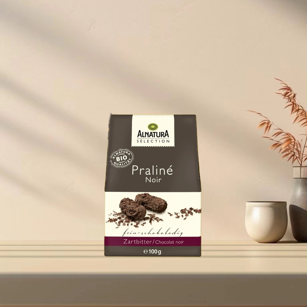 「全场300包邮」德国发货alnatura安娜图拉有机夹心黑巧克力100g