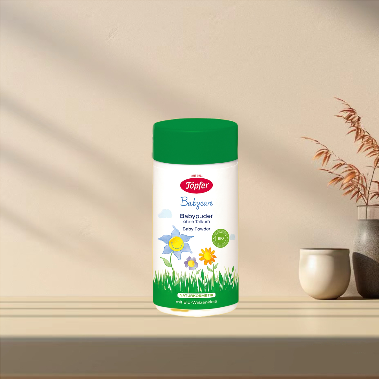 「全场满300包邮」德国发货topfe有机金盏花爽身痱子粉75g