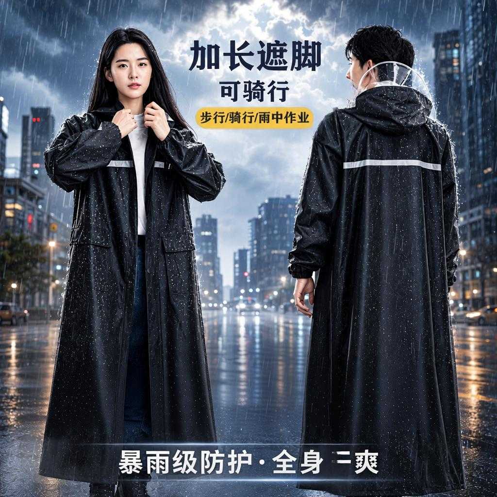 长款全身一体式电动车暴雨级加厚