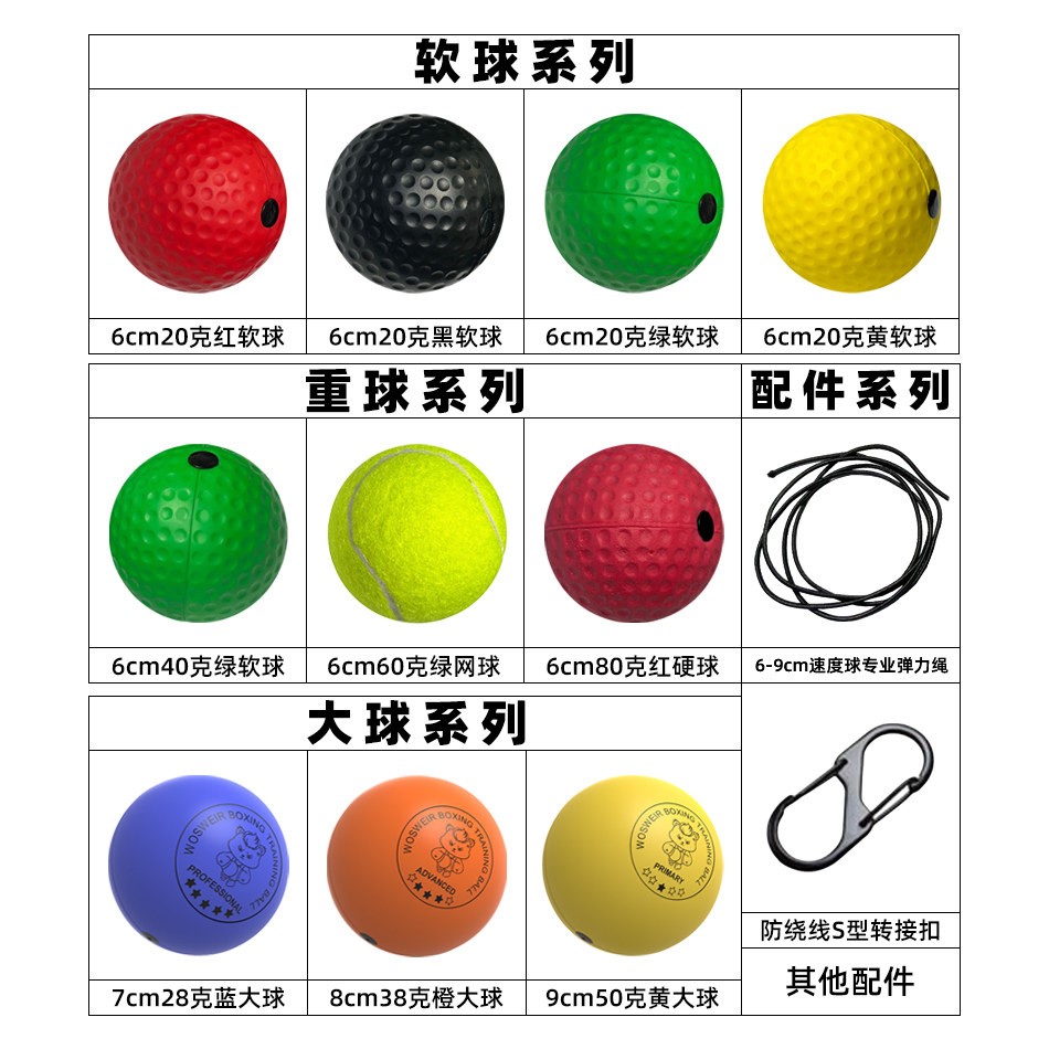 头戴式拳击速度球专用配件备用弹力粗细绳头带转接扣防打眼护目镜