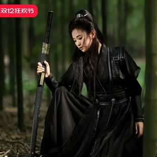 汉服女2025新武侠锦衣卫清冷黑色cosplay劲装 摄影剑客超酷男古装