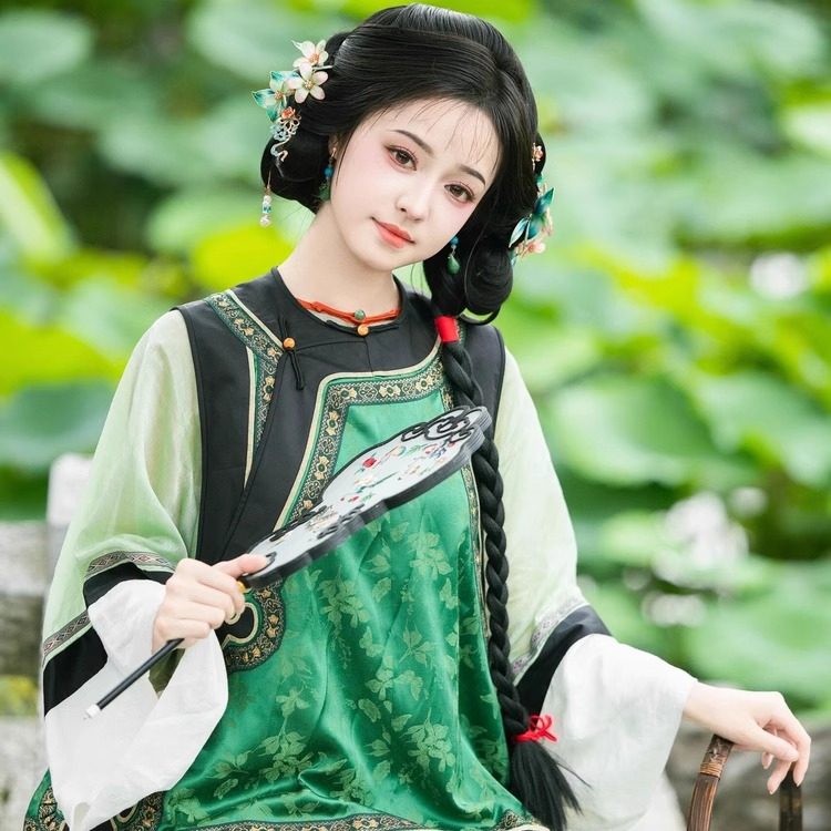 清汉女2025新款中国古风田园摄影服装少奶奶马甲比甲新中式主母绿,女装/女士精品,汉服半身裙,淘宝优惠券,粉丝福利购,淘宝优惠卷