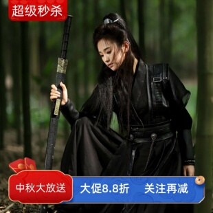 汉服女2026新武侠锦衣卫清冷黑色cosplay劲装摄影剑客超酷男古装