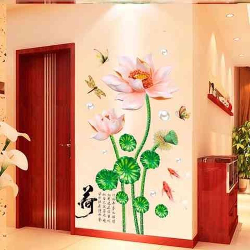 北欧温馨客厅自粘墙壁墙纸装饰欧式电视墙新年三d立体墙贴画自贴图片