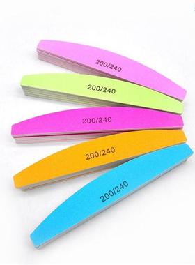 5Pcs Colorful Nail File Grit 200/240 Buffer Manicure Gel