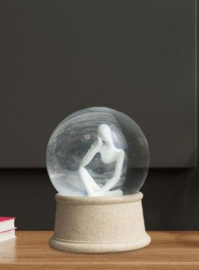 Nordic Thinker Statue Ball Decoration Figurines Ornament