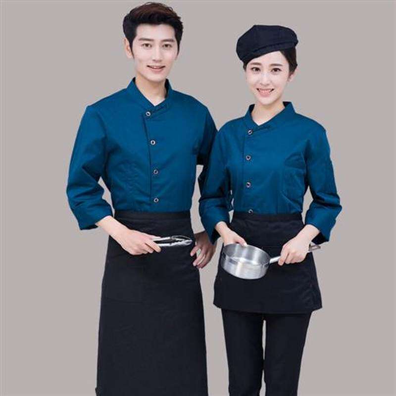 朵奈诗酒店厨师服春秋装饭店中西餐厅食堂后厨厨师服男女面包