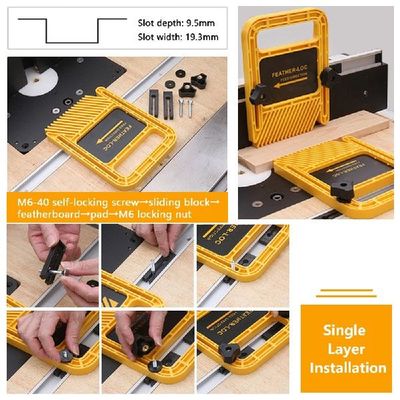 Featherboard Double Featherboards Adjustable Feather Boards