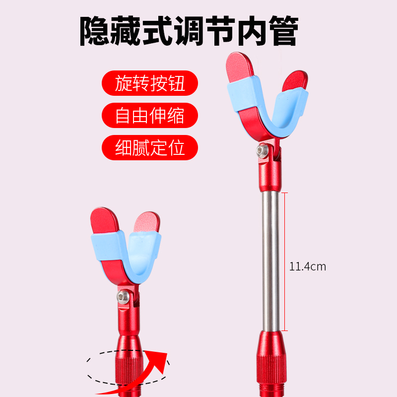 新款鱼竿支架通用后挂竿全金属防脱后挂天线竿挂大物支架杆炮台架