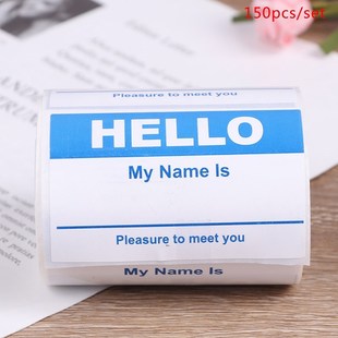Name Tag Labels Hello My Name Is sticker 150PCS Baby Announ