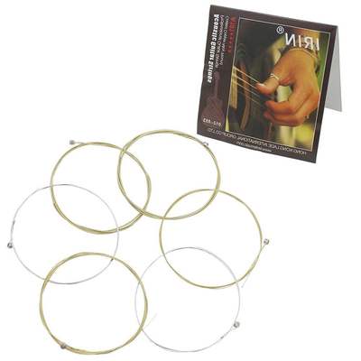 6pcs Acoustic Guitar Strings String Set Stainless Steel Coat