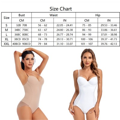 Bodysuit Women Shapewear Body Shaper With Cup Compression Bo