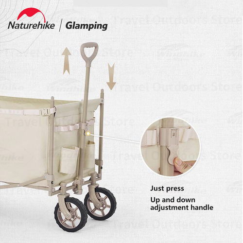 好货Naturehike 146L Outdoor Folding Trolley 600D Oxford Clot