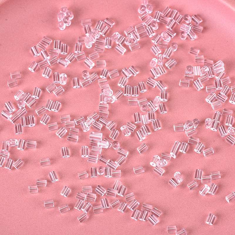 Transparent bullet head ear plug anti allergy plastic silico