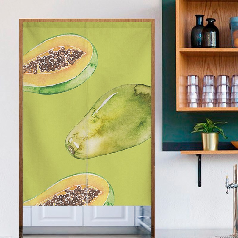 Modern Simple Door Curtain Fruit Pattern Partition Curtain H