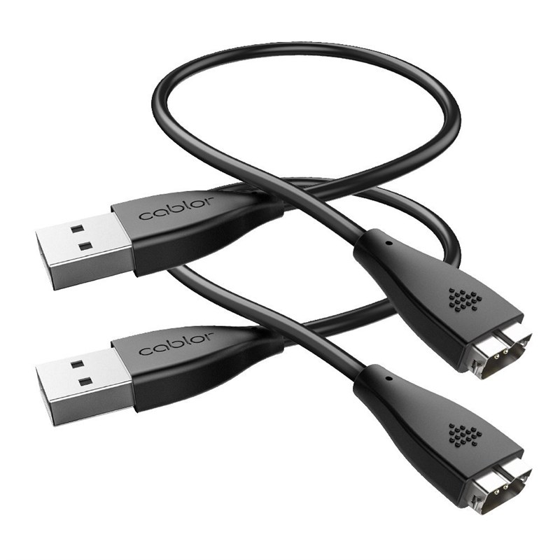 Cablor 2PCS Charger for Fitbit Charge HR ,Replacement USB