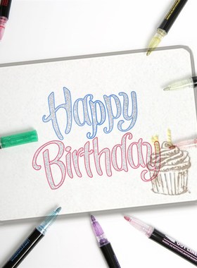 12 Color Double Line Outline Art Pen Marker Pen DIY Graffiti