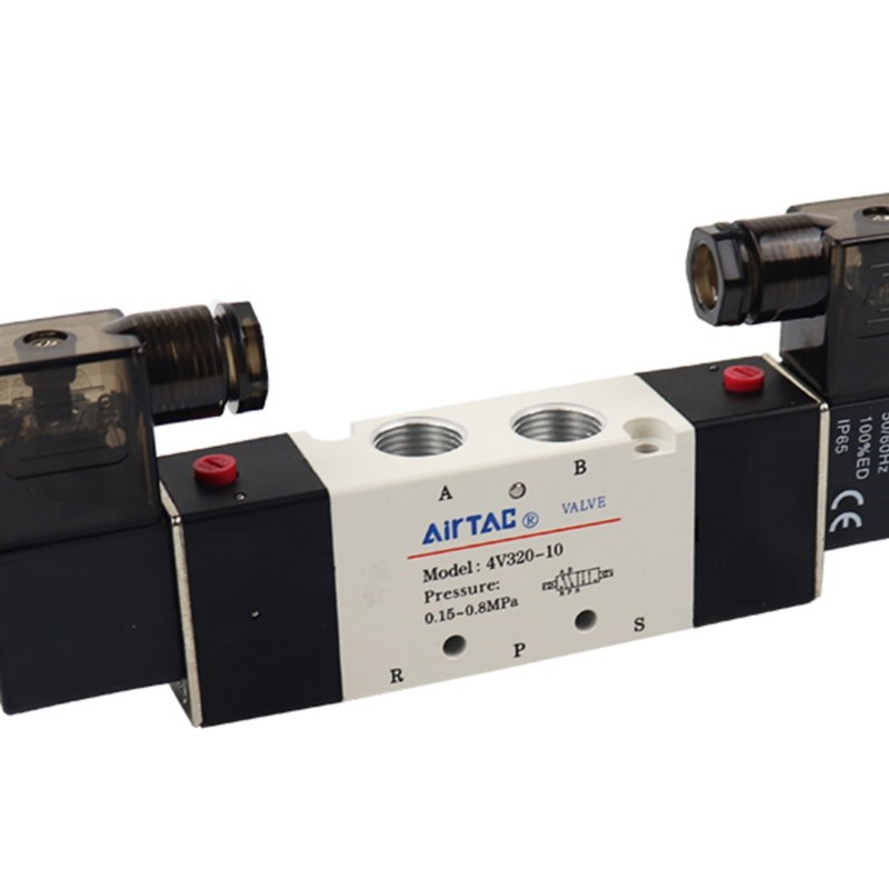 二位五通电磁阀双线圈4V220一08 4V320-10 AC220V 4V420-15 DC24V