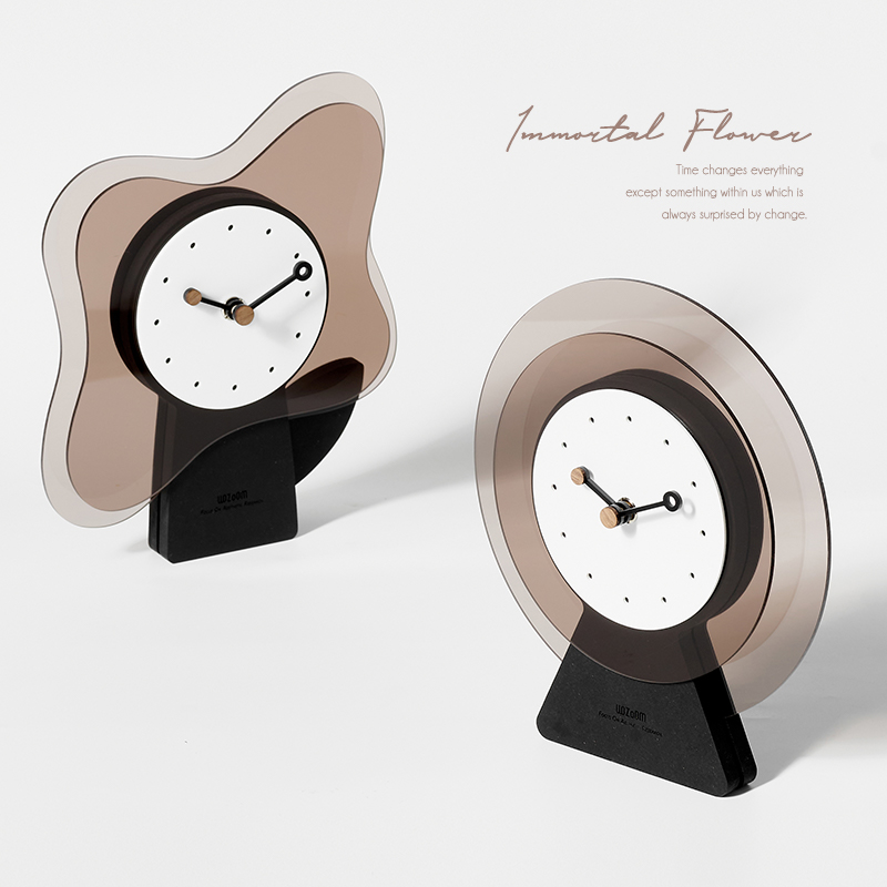 创意送礼桌面摆件台式座钟2023新款高档礼物卧室装饰品