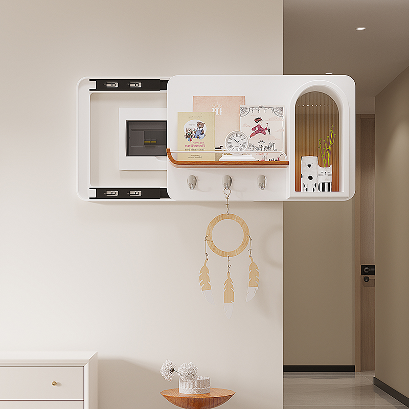 现代简约轻奢立体实木多功能遮挡电表箱装饰画客厅卧室装饰遮挡箱