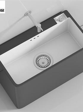 小u007F米生态通用匠北欧灰色洗拖把池家用化妆室大号陶瓷拖布池