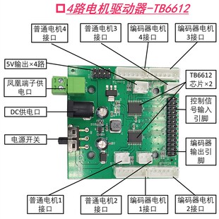 极速TB6612电机驱动模块L298N驱动器智能车 四路520编码器电机TT