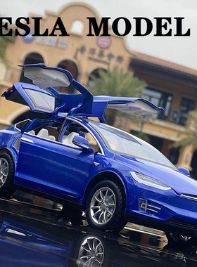 1:20 Tesla MODEL X MODEL 3 Alloy Car Model Diecasts Sound an