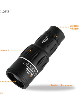 16x52 Zoom Hiking Monocular Telescope Lens with Phone Holder