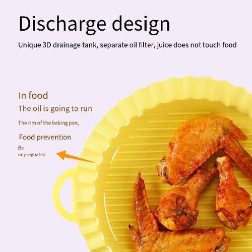 极速Air Fryer Silica Gel Baking Pan Air Fryer Tray Cake Pan