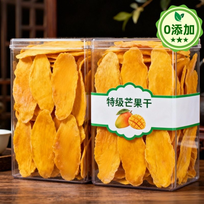 特级芒果干无糖无添加攀枝花天然厚切果干烘焙专用休闲零食品果脯