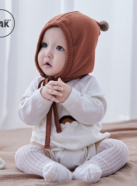 Oak mont新生儿连体衣护肚衣婴儿包屁衣秋季新款男女宝宝外出衣服