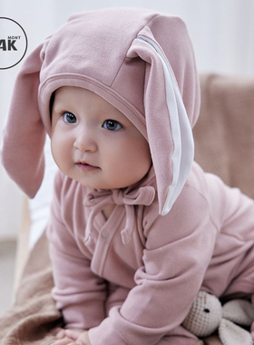 oak mont德绒婴幼儿连体衣新生儿保暖衣秋冬宝宝衣服满月打底内衣