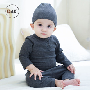 Oak 哈衣婴儿衣服优可丝连体衣新生儿满月宝宝包屁衣爬服 mont秋款