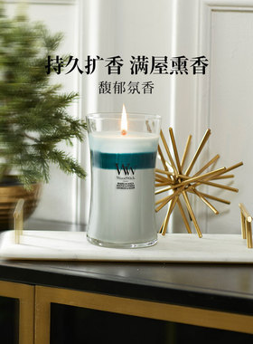 【新年礼物】WoodWick白噪音香薰蜡烛大瓶卧室通用高端香氛节日礼