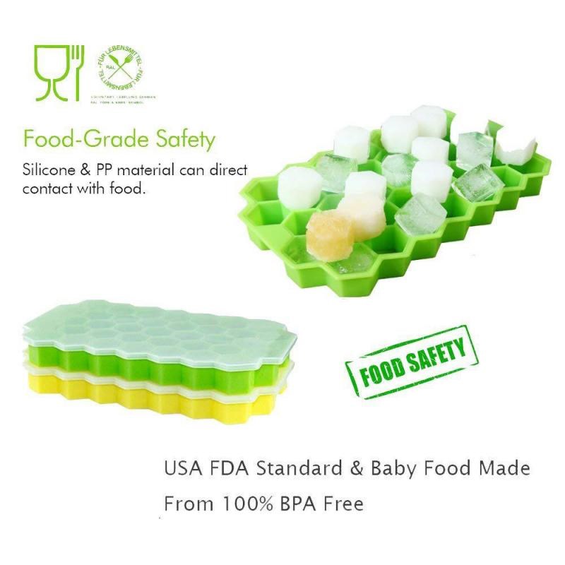 37 Cubes Honeycomb Ice Cube Tray Silicone Ice Cube Maker Mol