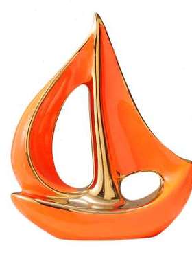 一帆风顺帆船摆件家居饰品招财客厅办公室酒柜装饰品店铺开业礼物