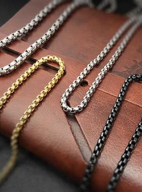 时尚百搭项链男潮蛇骨链长钛钢链子配链金炼条潮流饰品颈炼锁骨链