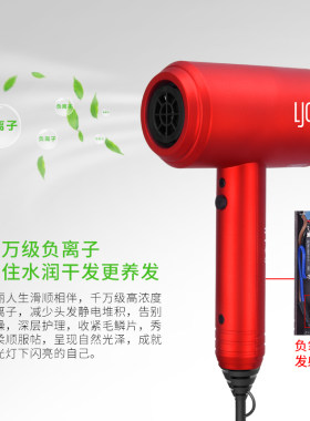 极速电吹风远红外线负离子低辐射吹风机家用理发店不伤发大功率吹