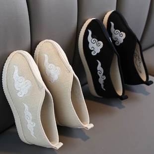 古风汉服鞋男童六一儿童节表演鞋配古装的鞋子男鞋演出布鞋舞蹈鞋