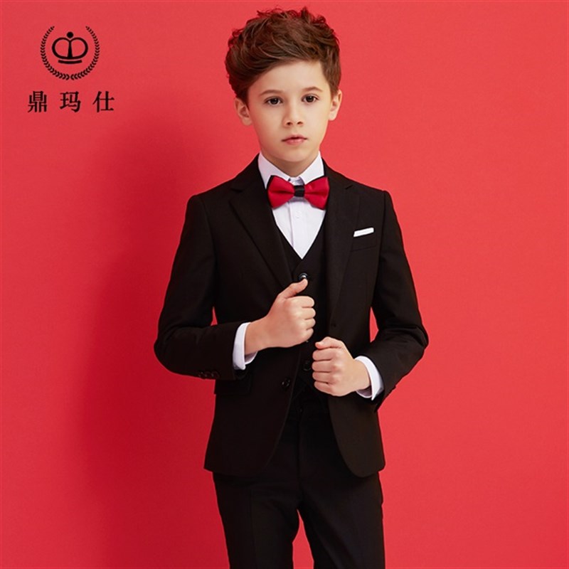 極速鼎瑪仕兒童西服套裝小西裝男童西裝花童禮服韓版中大童主持人