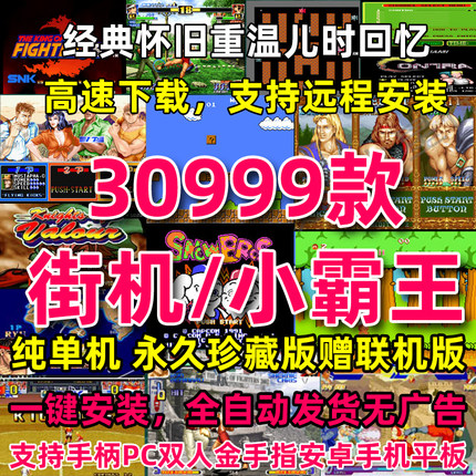 FC xiao霸王游戏合集模拟器PC电脑合金弹头拳皇街机TV版安卓手机