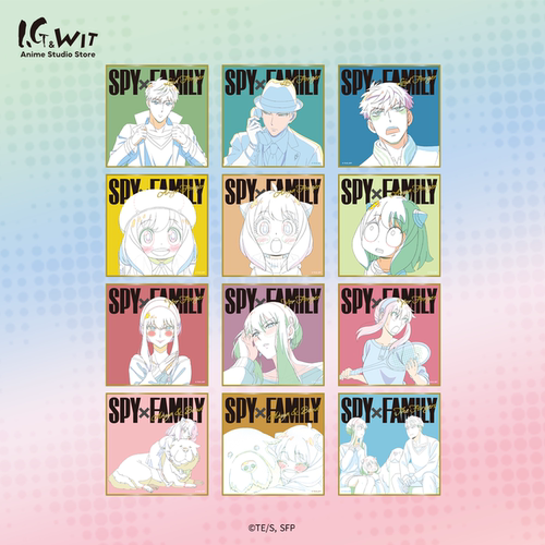 I.G WIT 间谍过家家波普原画盲抽色纸盲盒原版日谷周边正版授权