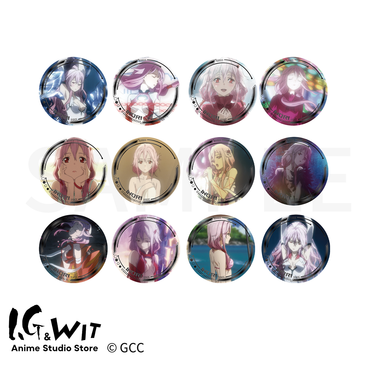I.G&WIT原版日谷 罪恶王冠 楪祈场面写马口铁徽章第二弹盲盒周边