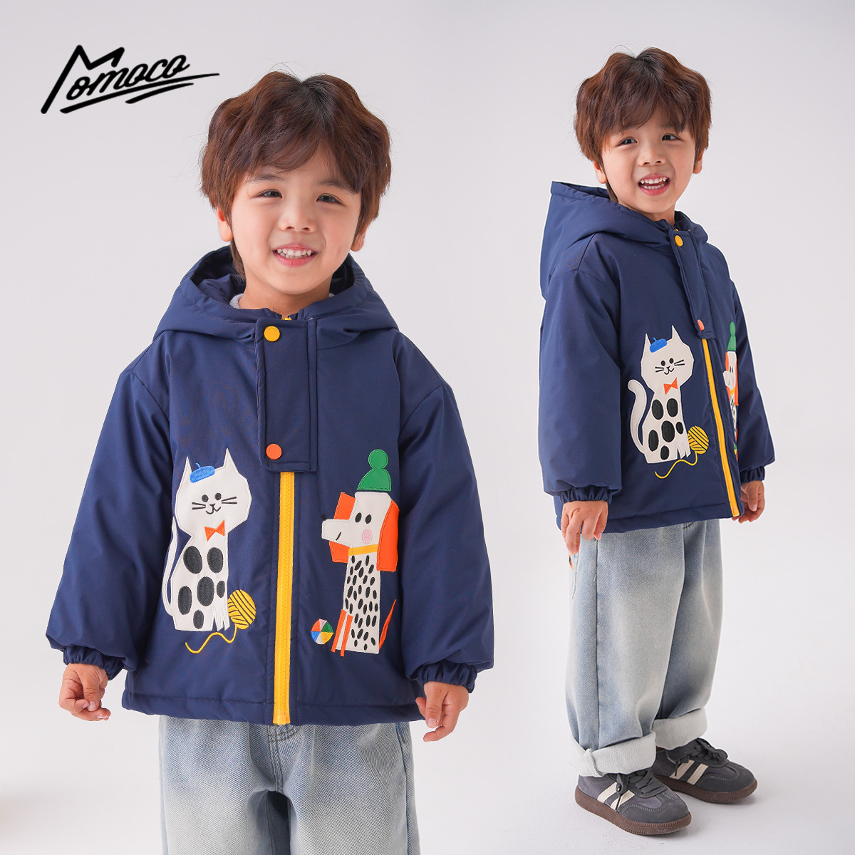 MOMOCO男童冬季新款休闲棉服休闲童趣棉服外套77430138019,童装/婴儿装/亲子装,普通外套,淘宝优惠券,粉丝福利购,淘宝优惠卷